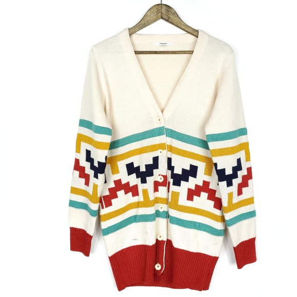 ASOS Sweaters - Supremebeing Geometric Button Up Cardigan Sweater